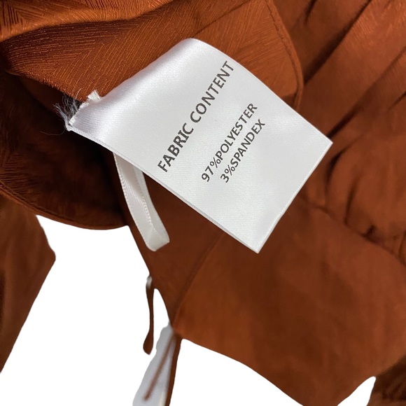 * Alamour The Label Crop Top with Juliet Sleeves Copper Size Small - Picture 9 of 14